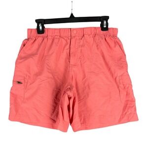 Columbia Shorts Womens S Pink Elastic-Waist Hybrid Baggies Camping Fishing Trail